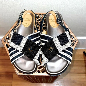 Maliparmi Sequins Beads sandals size 7 US/37 UK